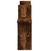 VidaXL Wandschappen 2 st 38x12x38 cm bewerkt hout gerookt eikenkleurig