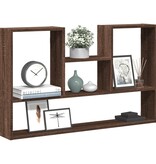 VidaXL Wandschap 99x15x60 cm bewerkt hout bruin eikenkleurig