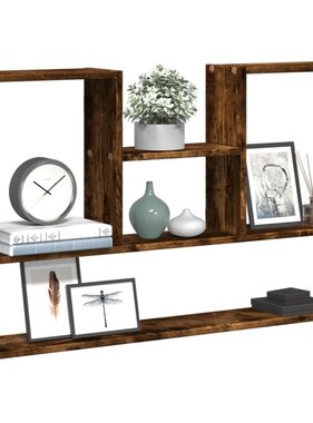 VidaXL Wandschap 99x15x60 cm bewerkt hout gerookt eikenkleurig