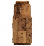 VidaXL Wandschap 129x18x42 cm bewerkt hout oud houtkleurig