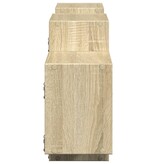 VidaXL Wandschap 129x18x42 cm bewerkt hout sonoma eikenkleurig