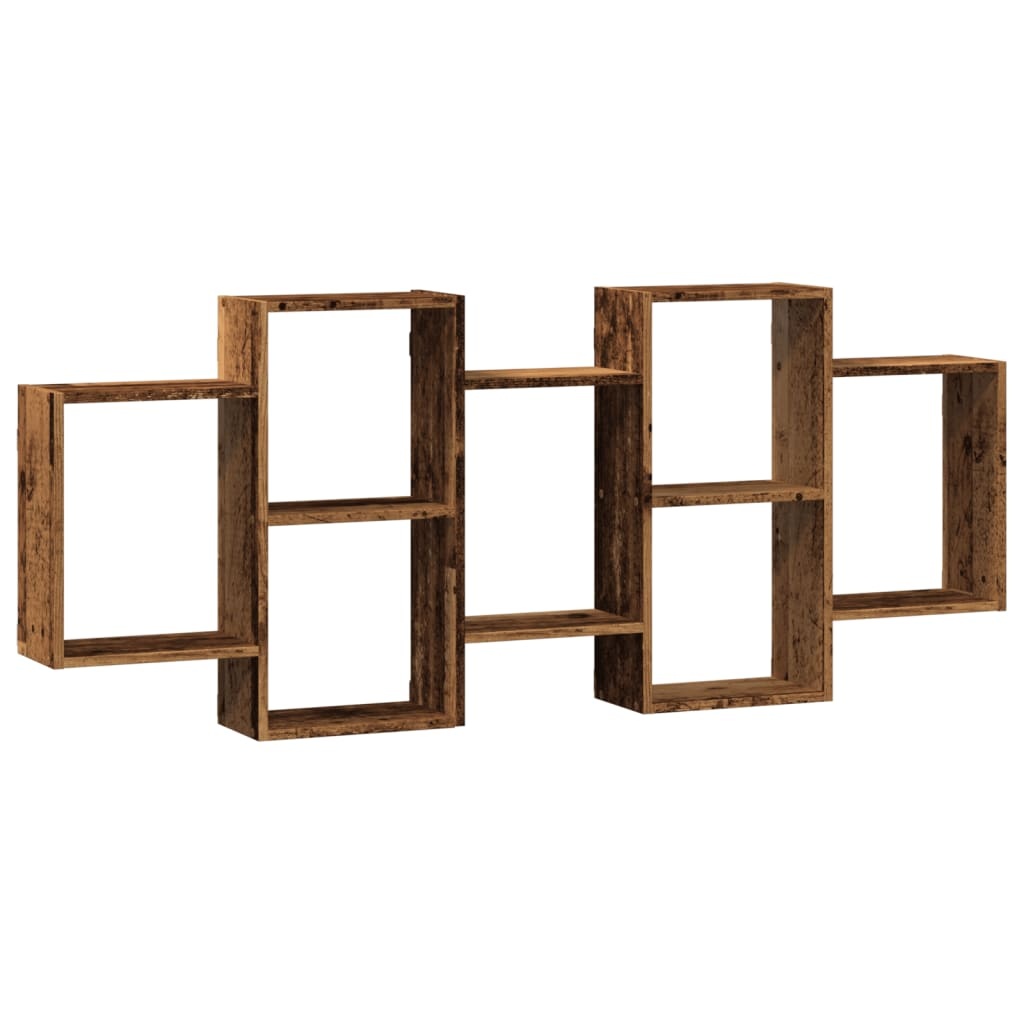 VidaXL Wandschap 159x18x65 cm bewerkt hout oud houtkleurig
