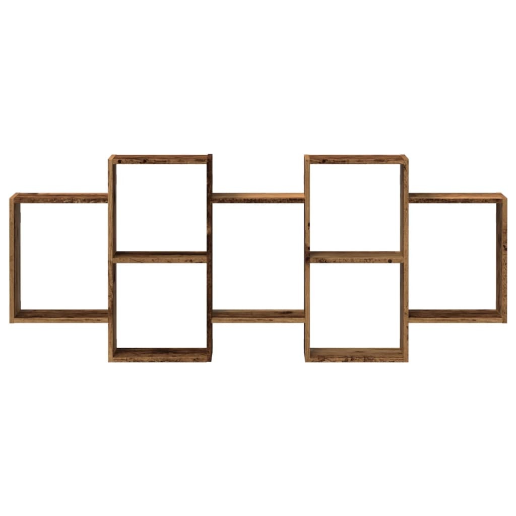 VidaXL Wandschap 159x18x65 cm bewerkt hout oud houtkleurig