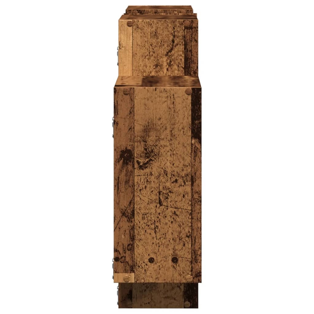 VidaXL Wandschap 159x18x65 cm bewerkt hout oud houtkleurig