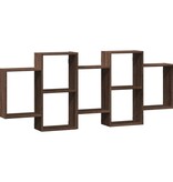 VidaXL Wandschap 159x18x65 cm bewerkt hout bruin eikenkleurig