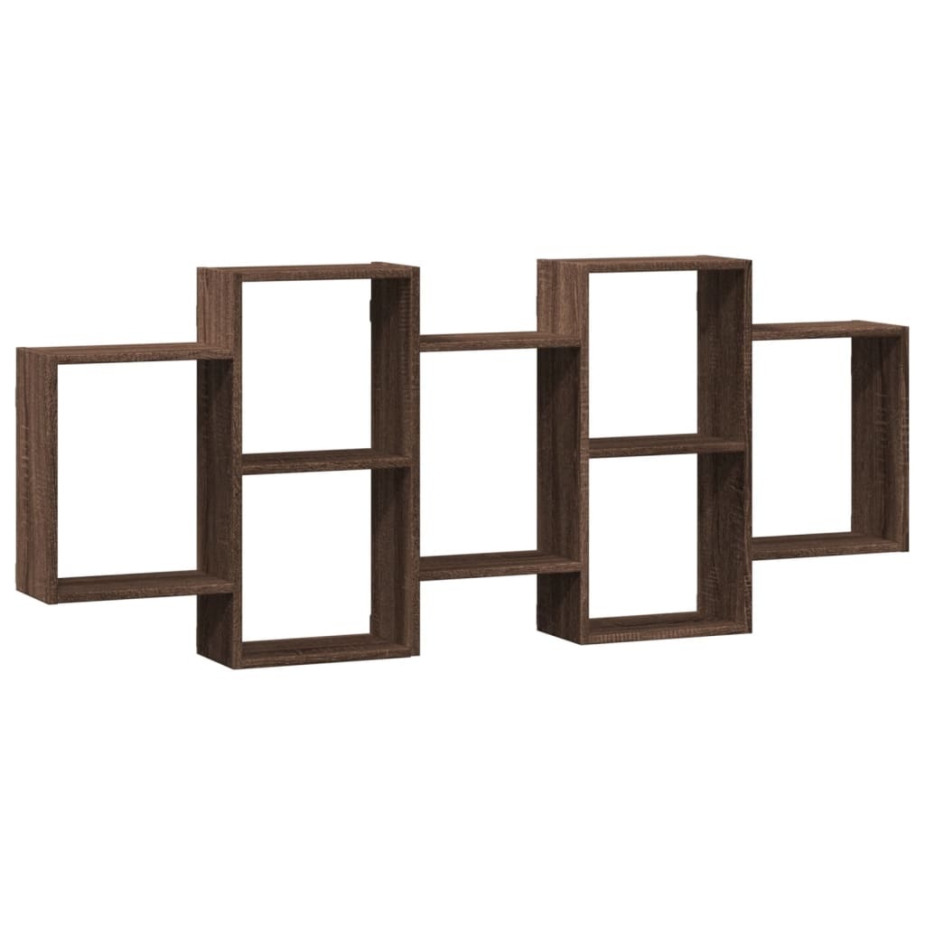 VidaXL Wandschap 159x18x65 cm bewerkt hout bruin eikenkleurig