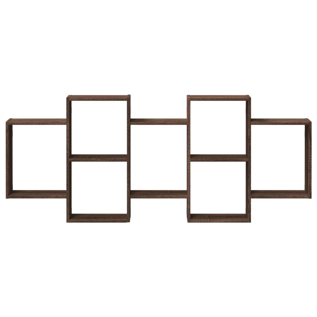 VidaXL Wandschap 159x18x65 cm bewerkt hout bruin eikenkleurig