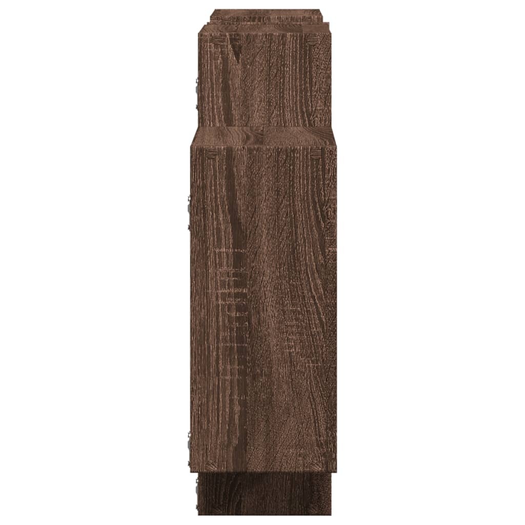 VidaXL Wandschap 159x18x65 cm bewerkt hout bruin eikenkleurig