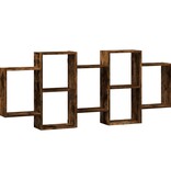 VidaXL Wandschap 159x18x65 cm bewerkt hout gerookt eikenkleurig