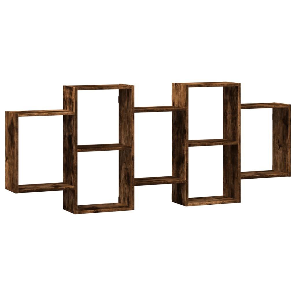 VidaXL Wandschap 159x18x65 cm bewerkt hout gerookt eikenkleurig