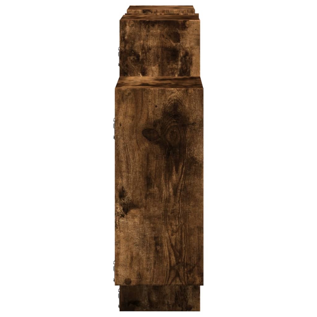 VidaXL Wandschap 159x18x65 cm bewerkt hout gerookt eikenkleurig