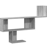 VidaXL Wandschap 100x15x70 cm bewerkt hout grijs sonoma eikenkleurig