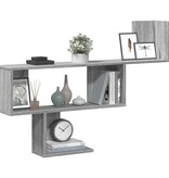 VidaXL Wandschap 100x15x70 cm bewerkt hout grijs sonoma eikenkleurig