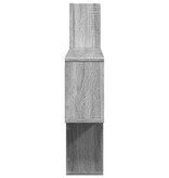 VidaXL Wandschap 100x15x70 cm bewerkt hout grijs sonoma eikenkleurig