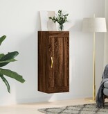 VidaXL Wandkast 34,5x34x90 cm bewerkt hout bruin eikenkleur