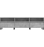 VidaXL Tv-meubel 150x30x44,5 cm bewerkt hout betongrijs