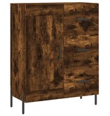 VidaXL Dressoir 69,5x34x90 cm bewerkt hout gerookt eikenkleurig