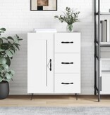 VidaXL Dressoir 69,5x34x90 cm bewerkt hout wit