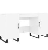 VidaXL Bureau 140x50x75 cm bewerkt hout hoogglans wit