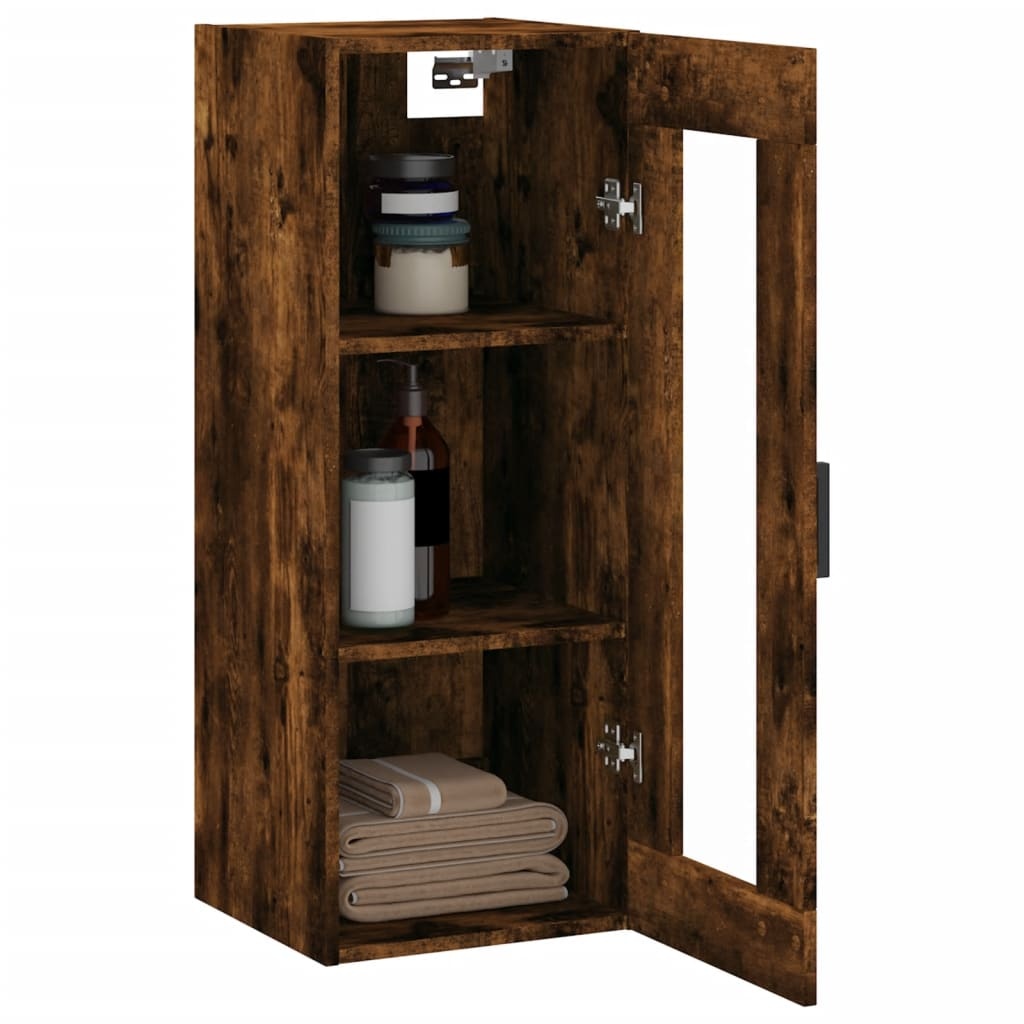 VidaXL Hangkast 34,5x34x90 cm gerookt eikenkleurig