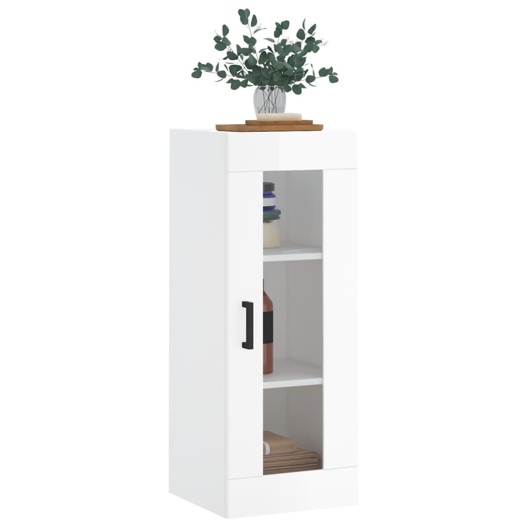VidaXL Hangkast 34,5x34x90 cm hoogglans wit