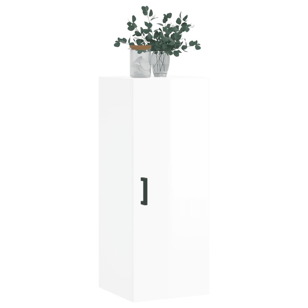 VidaXL Hangkast 34,5x34x90 cm hoogglans wit