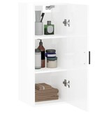 VidaXL Hangkast 34,5x34x90 cm hoogglans wit