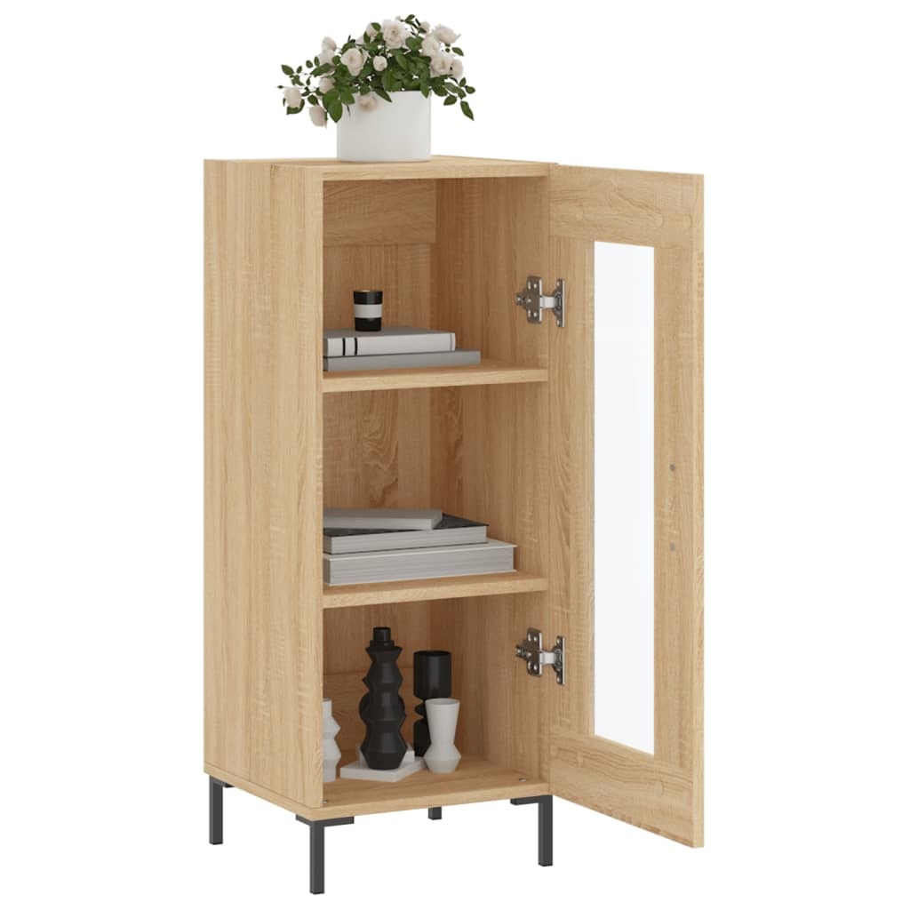VidaXL Dressoir 34,5x34x90 cm bewerkt hout sonoma eiken