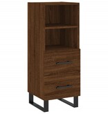 VidaXL Dressoir 34,5x34x90 cm bewerkt hout bruin eikenkleur