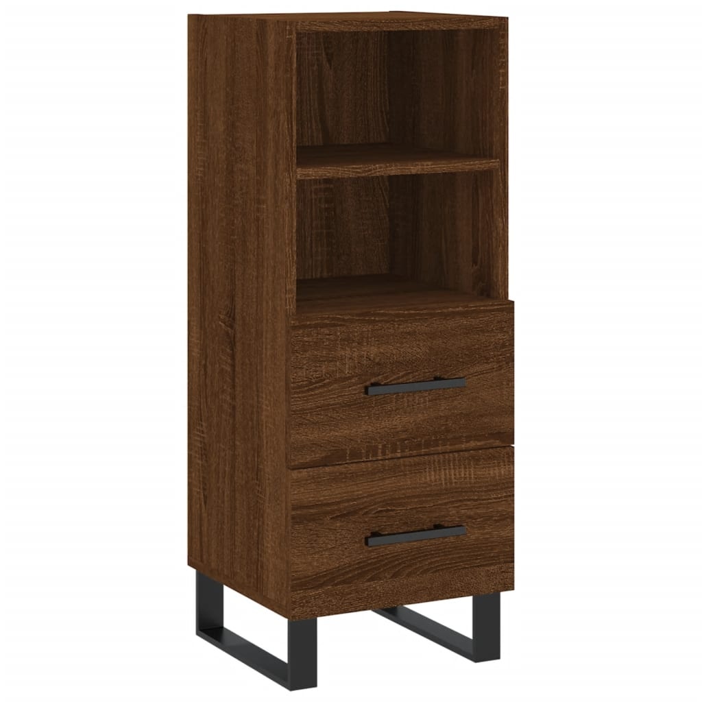 VidaXL Dressoir 34,5x34x90 cm bewerkt hout bruin eikenkleur