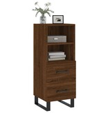 VidaXL Dressoir 34,5x34x90 cm bewerkt hout bruin eikenkleur