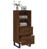 VidaXL Dressoir 34,5x34x90 cm bewerkt hout bruin eikenkleur