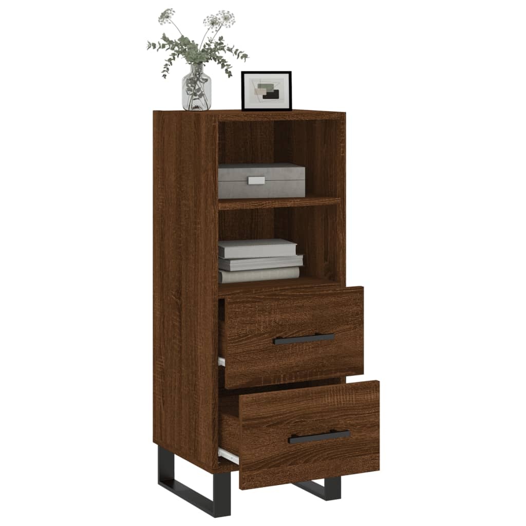 VidaXL Dressoir 34,5x34x90 cm bewerkt hout bruin eikenkleur