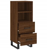 VidaXL Dressoir 34,5x34x90 cm bewerkt hout bruin eikenkleur