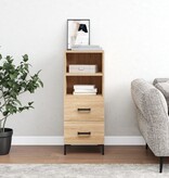 VidaXL Dressoir 34,5x34x90 cm bewerkt hout sonoma eiken