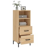 VidaXL Dressoir 34,5x34x90 cm bewerkt hout sonoma eiken
