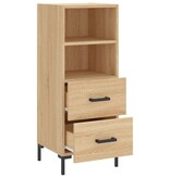 VidaXL Dressoir 34,5x34x90 cm bewerkt hout sonoma eiken