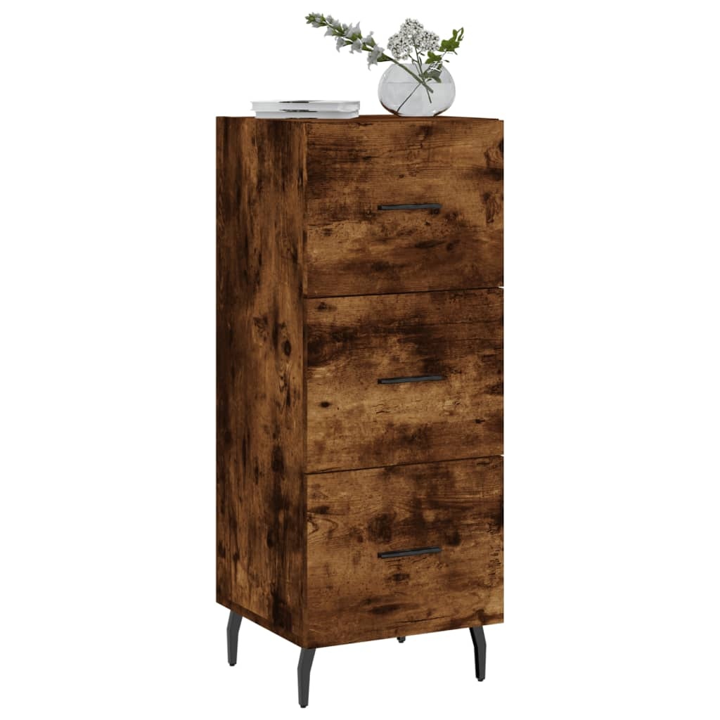 VidaXL Dressoir 34,5x34x90 cm bewerkt hout gerookt eiken