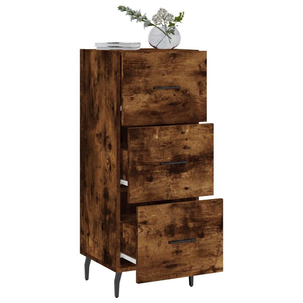 VidaXL Dressoir 34,5x34x90 cm bewerkt hout gerookt eiken