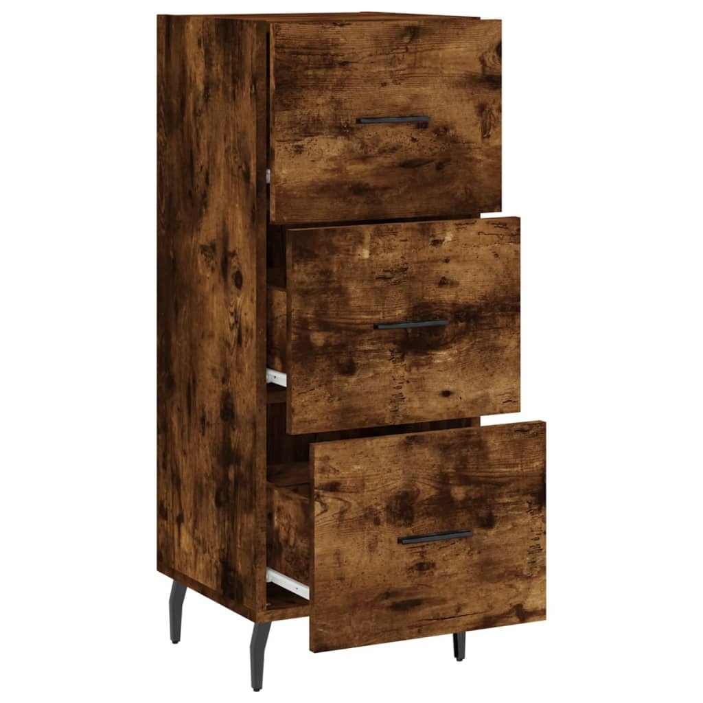 VidaXL Dressoir 34,5x34x90 cm bewerkt hout gerookt eiken
