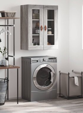 VidaXL Wandkast 69,5x34x90 cm grijs sonoma eikenkleurig