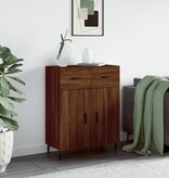 VidaXL Dressoir 69,5x34x90 cm bewerkt hout bruin eikenkleur