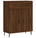 VidaXL Dressoir 69,5x34x90 cm bewerkt hout bruin eikenkleur