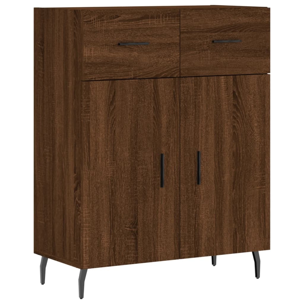 VidaXL Dressoir 69,5x34x90 cm bewerkt hout bruin eikenkleur