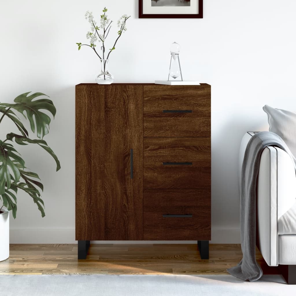 VidaXL Dressoir 69,5x34x90 cm bewerkt hout bruin eikenkleur