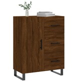 VidaXL Dressoir 69,5x34x90 cm bewerkt hout bruin eikenkleur