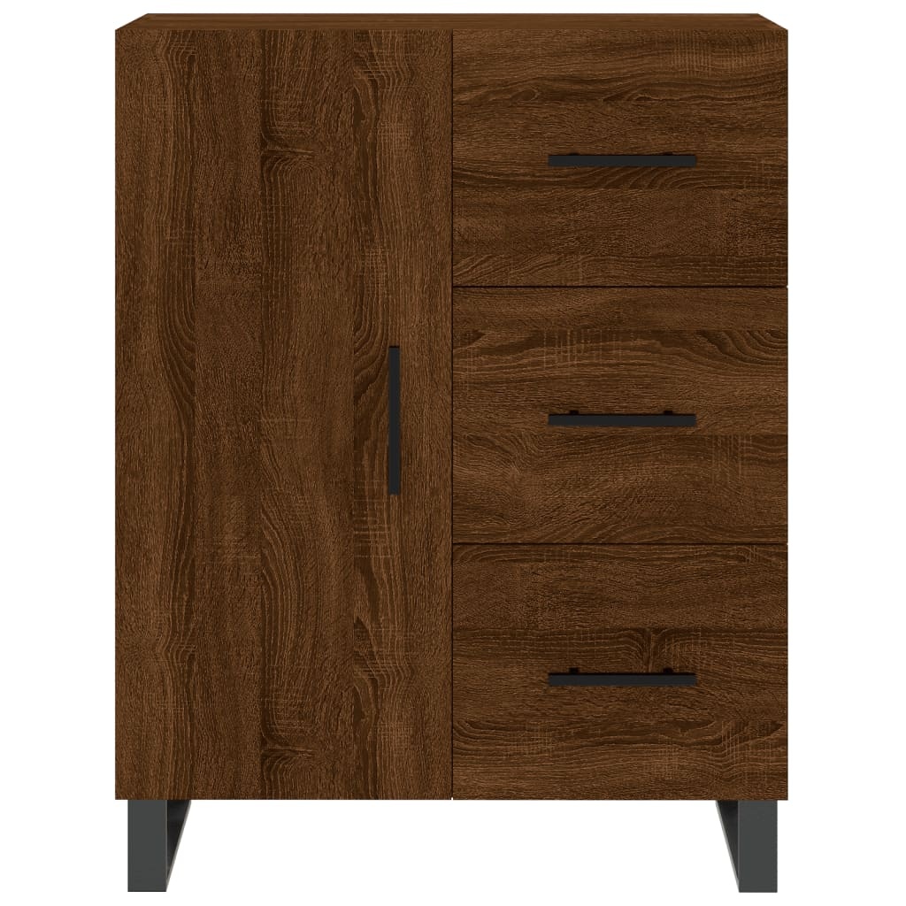 VidaXL Dressoir 69,5x34x90 cm bewerkt hout bruin eikenkleur