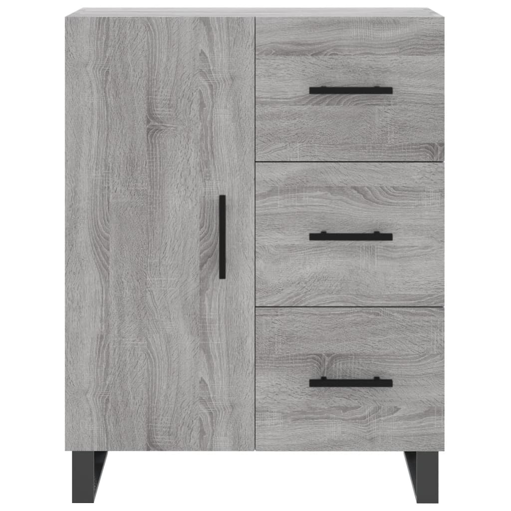 VidaXL Dressoir 69,5x34x90 cm bewerkt hout grijs sonoma eikenkleurig