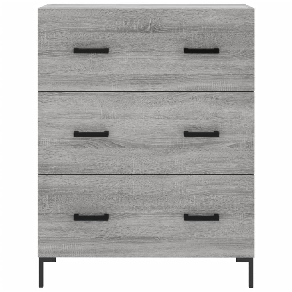 VidaXL Dressoir 69,5x34x90 cm bewerkt hout grijs sonoma eikenkleurig