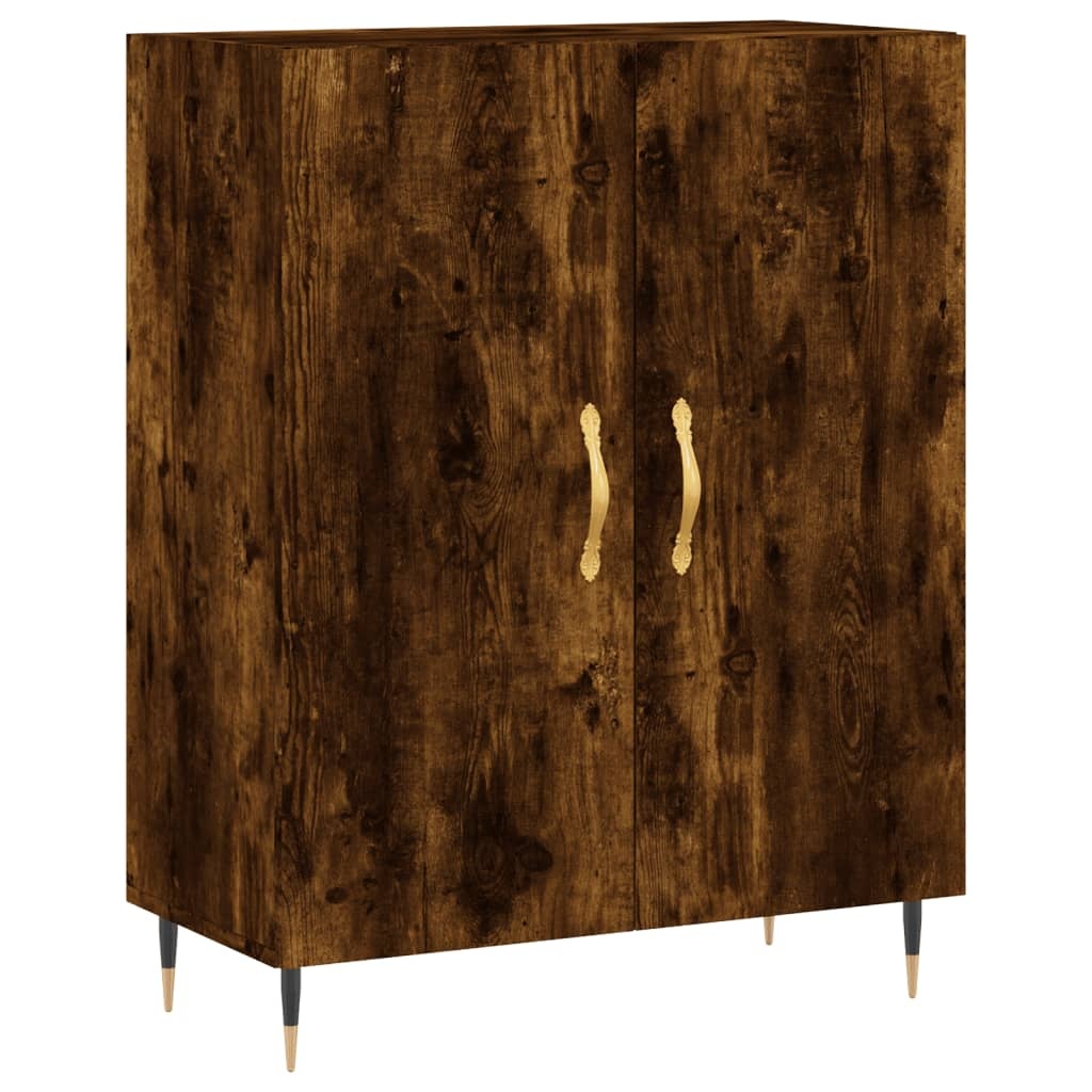 VidaXL Dressoir 69,5x34x90 cm bewerkt hout gerookt eikenkleurig